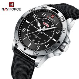 Top Brand NAVIFORCE Design Watches For Men Business Sport Nylon Strap Waterproof Luxury Quartz Wristwatches Gift for Male 2023