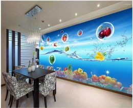 Wallpapers 3d Wallpaper Custom Po Mural Fruit And Vegetable Colourful Restaurant Background Wall Home Decor For Walls 3 D
