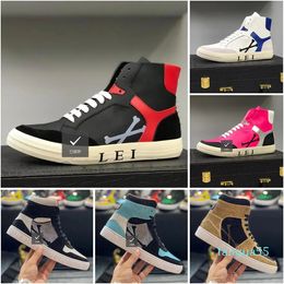 2023- Casual Sneakers Designer Man High-top Crystal Shoes luxury Rubber Outsole Cowhide Crystal Skull Sneakers Size 38-45