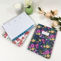 Wholesale Custom Printing Hardcover A5 Spiral Budget Planner Journal Notebook with Custom Design