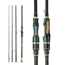 Boat Fishing Rods CEMREO rotary cast carbon fishing rod 4-5 sections 1.8m/2.1m/2.4m portable travel rod rotary fishing rod 230711