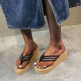 Slippers Fashion Summer Women Wedges Heels Flip Flops Casual Shoes Arrival Waterproof Platform Sexy Lady Sandals Slides