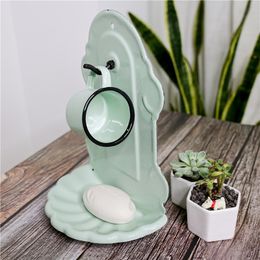 Soap Dishes Handmade Enamel Vintage Embossed Soap Holder with Hook Tooth-Brushing Cup Wall Hanging Bathroom Accessories Sets 230711