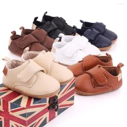 First Walkers Born Baby Shoes Boys Girls Classic Leather Rubber Sole Anti-slip Toddler Infant Breathable Girl Moccasins Shoe