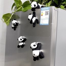 Fridge Magnets 1Pc Cartoon Cute Soft Plush Panda Strong Magnet Refrigerator Sticker Home Decor Souvenir Kitchen Accessories 230711