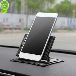 360 Rotatable Phone Holder Non-Slip Mat Car Interior Dashboard Adjustable Angle Sticky Pad for GPS Navigation Balck Car Ornament