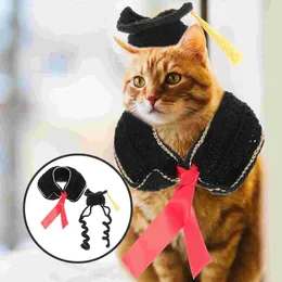 Cat Costumes Pet Doctoral Hat Dress Costume Puppy Graduation Clothing Kitten Cap Mini Accessories Dog