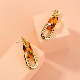 Stud Earrings Luxury Exaggerated Long Leopard Print Chain Earring For Women Gold Color Jewelry Accessories Gifts