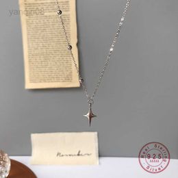 Pendant Necklaces 925 Sterling Silver Exquisite Star Pendant Necklace Women Bohemian Classic Vintage Birthday Party Gift Jewellery HKD230712