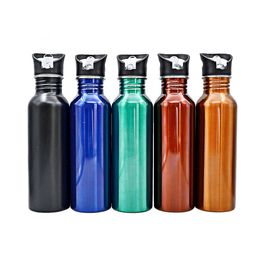 water bottle 750ML Resuable ECO Friendly BPA Free Stainless Steel Metal Bottles Single Wall Travel Sports GYM Drink Water Kettle