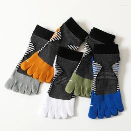 Men's Socks 5 Pairs/lot Men Summer Toe Five Finger Thin Cotton Ankle Mesh Breathable Sweat-absorbing Sport