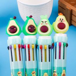 Avocado 10-Color Ballpoint Pen Cute Multi-Color School Supplies