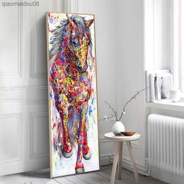 Abstract Wall Art Painting Canvas Print Animal Picture Animal Prints Poster The Standing Horse For Living Room Home Decoration L230704