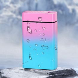 Latest Smoking Colourful USB Multifunctional Dry Herb Tobacco Cigarette Holder Stash Case Portable ARC Lighter Innovative Magic Storage Box Container DHL
