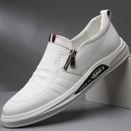 Dress Shoes Fashion Men Loafers Outdoor Casual Soft Flats White Business Leather portabl Driving Slip on Boat 230712