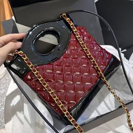cosmetic pouch Women Bags designer handbags Channelly chain crossbody Lacquer skin shell totes leather wallet phone Fashion lady shoulder bag C letter purse 23ss