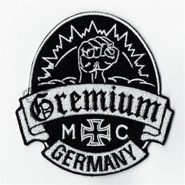 Personality Gremium Germany Embroidered Iron On Patch Iron On Sew On Motorcyble Club Badge MC Biker Patch Whole 2563