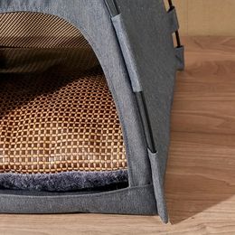 Summer Dog Nest Portable Foldable Pet Playpen Tents Durable Outdoor Waterproof Pet House With Mats