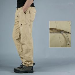 Men's Pants 2023 Spring Autumn Casual Cotton Cargo Men Straight Multi Pocket Baggy Overalls Military Tactical Army Work Long Trousers