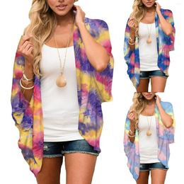 Ethnic Clothing Summer Womens Floral Printed Puff Sleeve Chiffon Kimono Streetwear Woman Elegant Solid Shirts Blusas