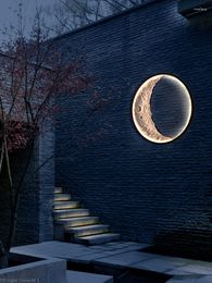 Wall Lamp Modern LED Outdoor Waterproof Villa Garden Landscape Exterior Moon Courtyard Balcony Crescent Lights