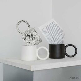 Mugs Creative Big Round Handgrip Ceramics Mugs Coffee Mug Milk Tea office Cups Drinkware the Best birthday Gift R230712