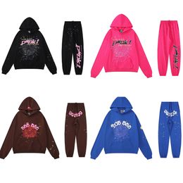 2023 Hot Sale hoodie designer clothes mens clothing hoodies women pullover cotton black red Sp5der Sweatpants Set Sweatshirts Brown Spider Hoodie