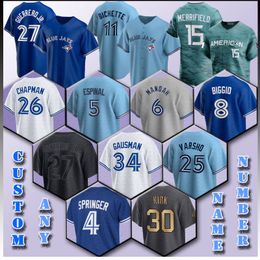 27 Vladimir Guerrero Jr. Baseball 11 Bo Bichette Jersey 4 George Springer Blue Matt Chapman Jays Kevin Gausman Alejandro Kirk Alek Manoah Lourdes Gurriel Jr. Romano