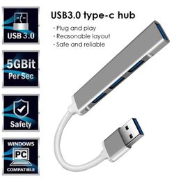 USB C HUB 3.0 Type C 3.1 4 포트 멀티 스플리터 어댑터 OTG 용 Xiaomi Lenovo MacBook Pro 13 15 Air Pro PC 컴퓨터 액세서리