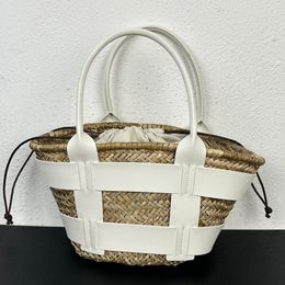 Straw Designer Bag Women Summer Basket Tote Bags Beach Bags Purse String Leather Inner Bag Handbag Lafite Grass Cowhide Large Capacity Top Quality Classic Letter