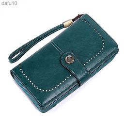 High Quality Women Wallet Anti-theft Leather Wallets For Woman Long Zipper Large Ladies Clutch Bag Female Purse Card Holder L230704