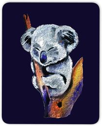 Little Baby Koala Sleep Mouse pad Non-Slip Rubber Mousepad-Applies to Games Home School Office Mouse pad 9.5x7.9 In
