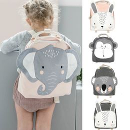 School Bags Children Backpack Animals Design Girl Boys Backpack Toddler Kids School Bag Kindergarten Cartoon Rabbit Butterfly lion print Bag 230712