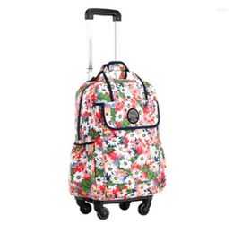 Suitcases Women 20 Inch Rolling Luggage Bag Suitcase Cabin Business Travel Trolley Bags Baggage Wheeled Backpack