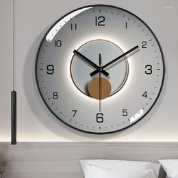 Wall Clocks Luxury Nordic Clock Quartz Silent Mechanism Big Size 3d Modern Living Room Elegant Reloj Pared Decoration Home