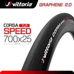 Bike Tires Vittoria Corsa Speed 700x25C G2.0 Tubeless Ready Road Bicycle Tires Full Black Clincher Road Tyre 25-622 Road Cycling For Racing HKD230712