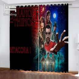 Curtain 1Set Fashion Horrifying Movie Stranger-things Living Room Waterproof POD Customised Po Polyester Decor