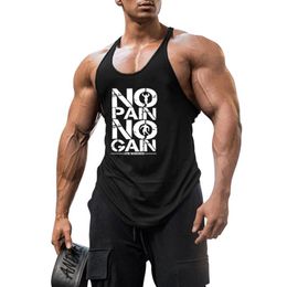 Men's Tank Tops Gym Fashion Workout Man Undershirt Clothing Top Mens Bodybuilding Muscle Sleeveless Singlets Fitness Training Running Vests 230711