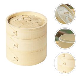 Other Cookware Outdoor Steamer Bamboo Crafts Steamed Buns Tool Dumpling Vegetables Food Basket Cover Stuffed Lid 230711