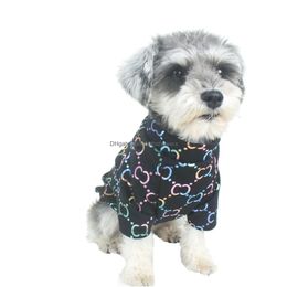 Dog Apparel Fashion One Supplies Clothe Winter Warm Pet Sweater Manufacturer Fl Letter Embroidery Schnauzer Sweaters Classic Soft Dr Dhtcn