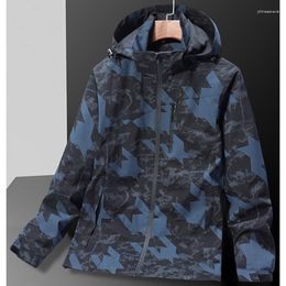 Men's Jackets Camouflage Hooded Windbreaker Men 2023 Spring Streetwear Male Waterproof Windproof Clothing Clothes Plus Size 5XL 6XL 7XL