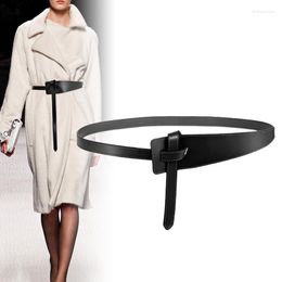 Belts Obi Fashion Luxury Decoration Coat Cowhide Leather Belt Tide Joker Waist Is Female
