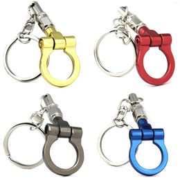 Keychains Auto Trailer Hook Model Keychain Creative Car Part Connecting Rod Keyfob Key Chain Ring Accessories