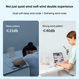 Electric Fans Summer Small Desk Fan Ultra Quiet Table Fan USB Rechargeable Strong Airflow Cooling Fan With 4 Speed Powerful Wind Offices Fan