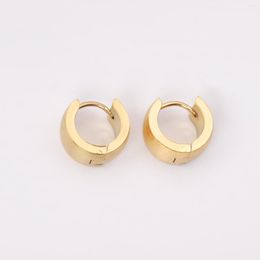 Hoop Earrings Jewelry 316L Stainless Steel Hypoallergenic Fashion Gold/Black/Rose Gold Color For Women/Girls