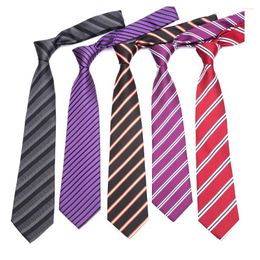 Bow Ties 41 Color Novelty 8CM Mens Necktie Striped Patterns For Man Groom Shirt Polyester Jacquard Woven Ascot Business Party Accessories