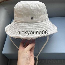 Wide Brim Hats Bucket Hats Designer bucket hat anti sunburn beach hats trendy retro pink blue gorras frayed brim lady street shopping le bob hat for men popular drawstr