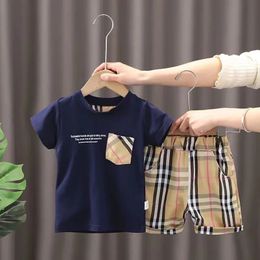 Kinder-Sommer-Trainingsanzüge, 2-teilig, einfarbig, Kinder-Shorts und T-Shirt-Sets, Kleinkind-Jungen-Kleidung, Anzüge, Mädchen-Outfits für Babys