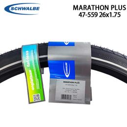 Bike Tires SCHWALBE Marathon Plus 26 Inch 47-559 26x1.75 Road MTB Bike 7 Level SmartGuard 45-70PSI Black Reflex Bicycle Tires Cycling Parts HKD230712