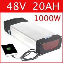 E BIKE 48V 20AH Electric Bicycle lithium Battery For 1000W 1500W Motor Bikes With LED lamp